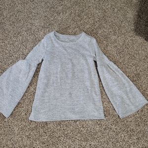 Soft grey batwing sleeve top
